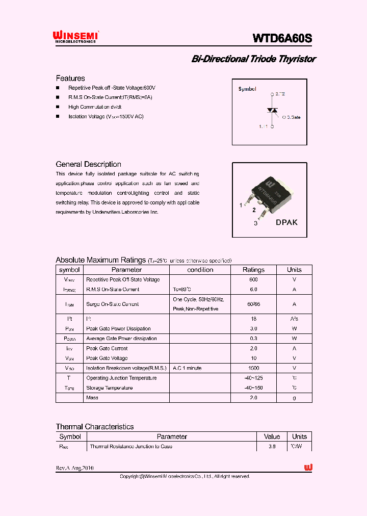 WTD6A60S_7001312.PDF Datasheet