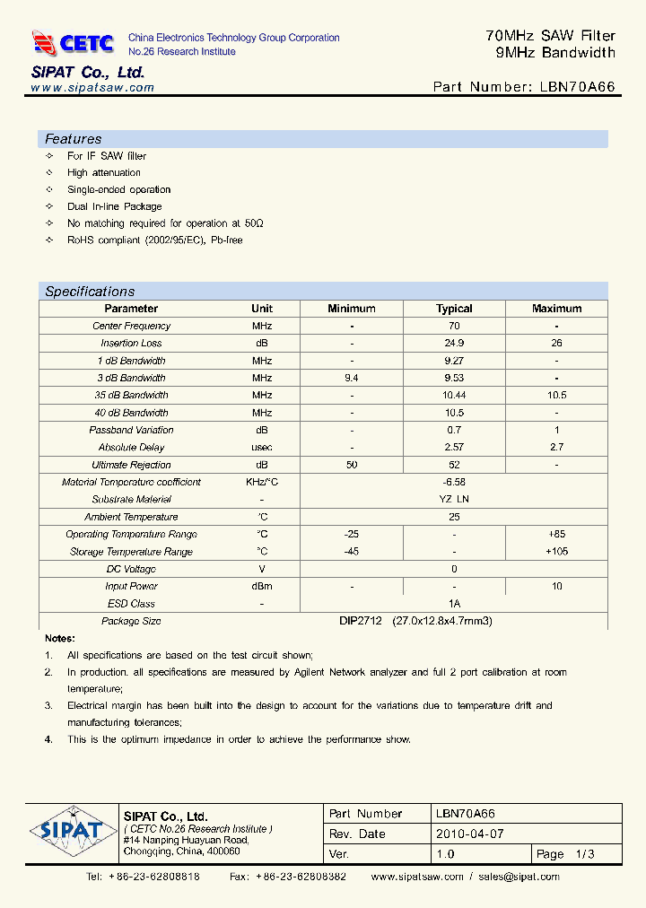 LBN70A66_7001540.PDF Datasheet