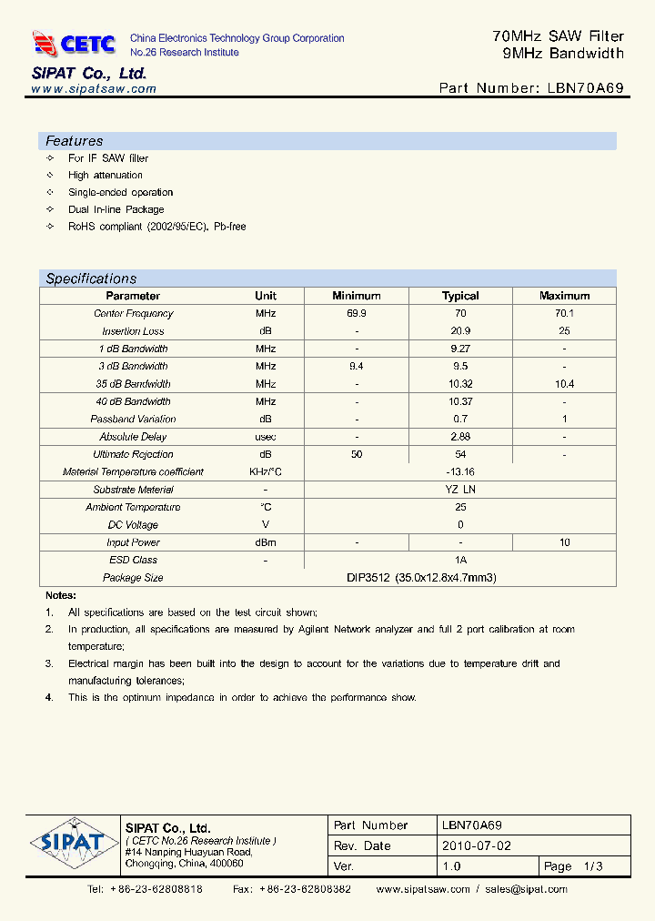 LBN70A69_7001543.PDF Datasheet