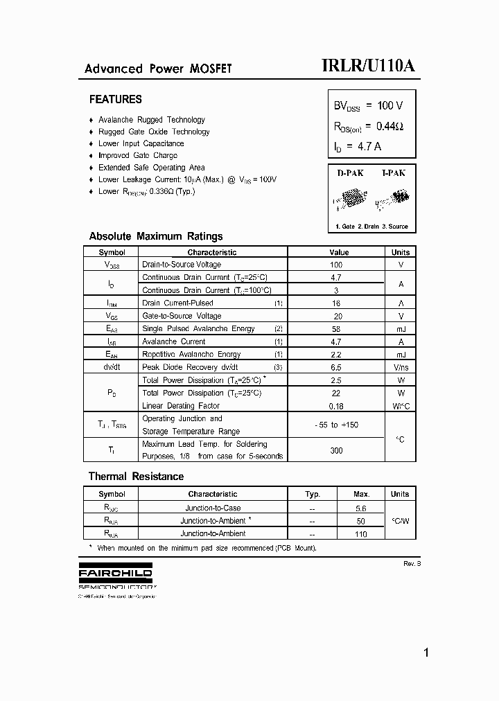 IRLU110ATU_7002291.PDF Datasheet