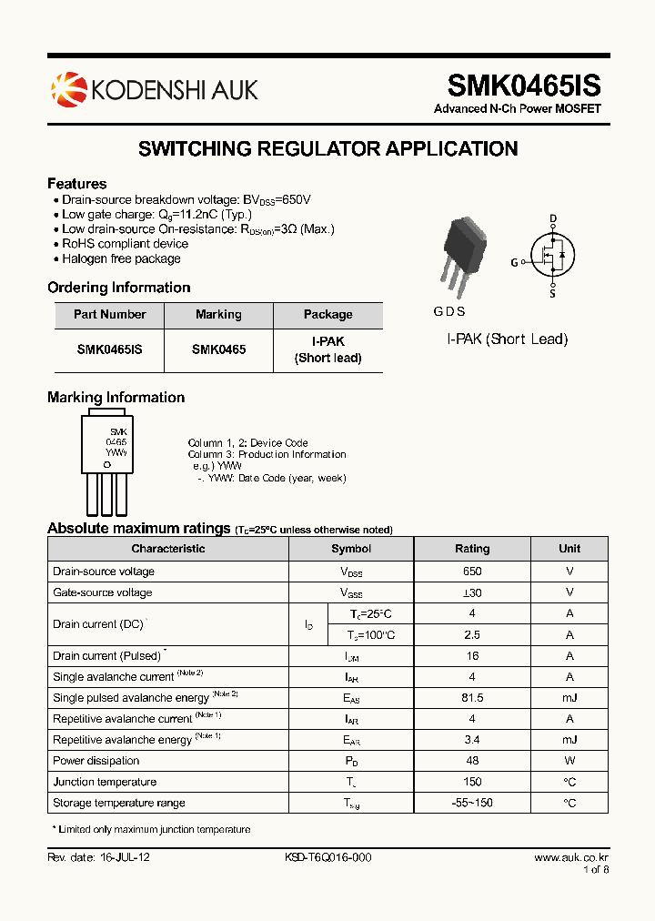 SMK0465IS_7007813.PDF Datasheet