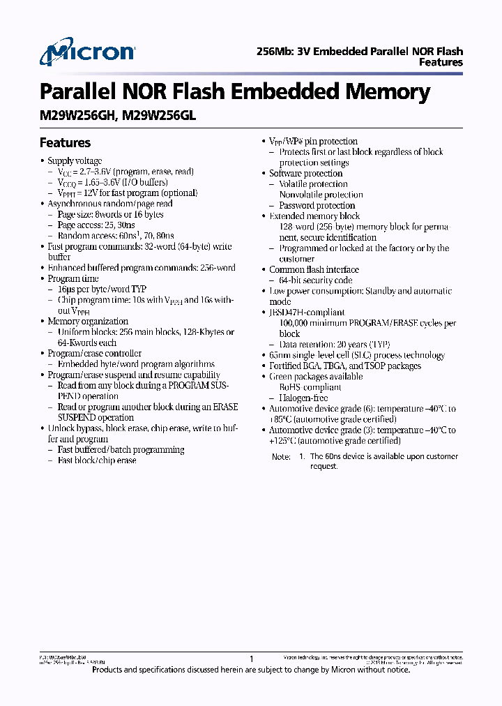 M29W256GL_7008153.PDF Datasheet