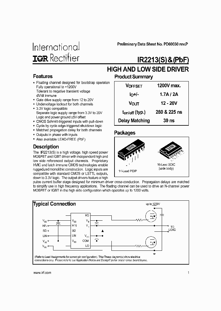 IR2213STRPBF_7010610.PDF Datasheet