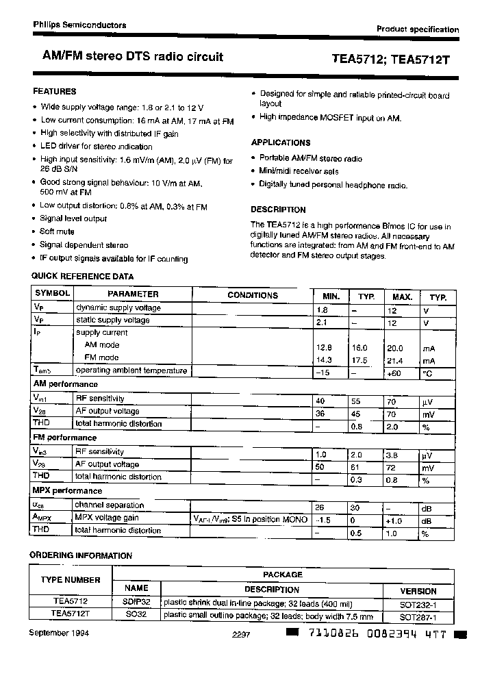 TEA5712TD_7011671.PDF Datasheet