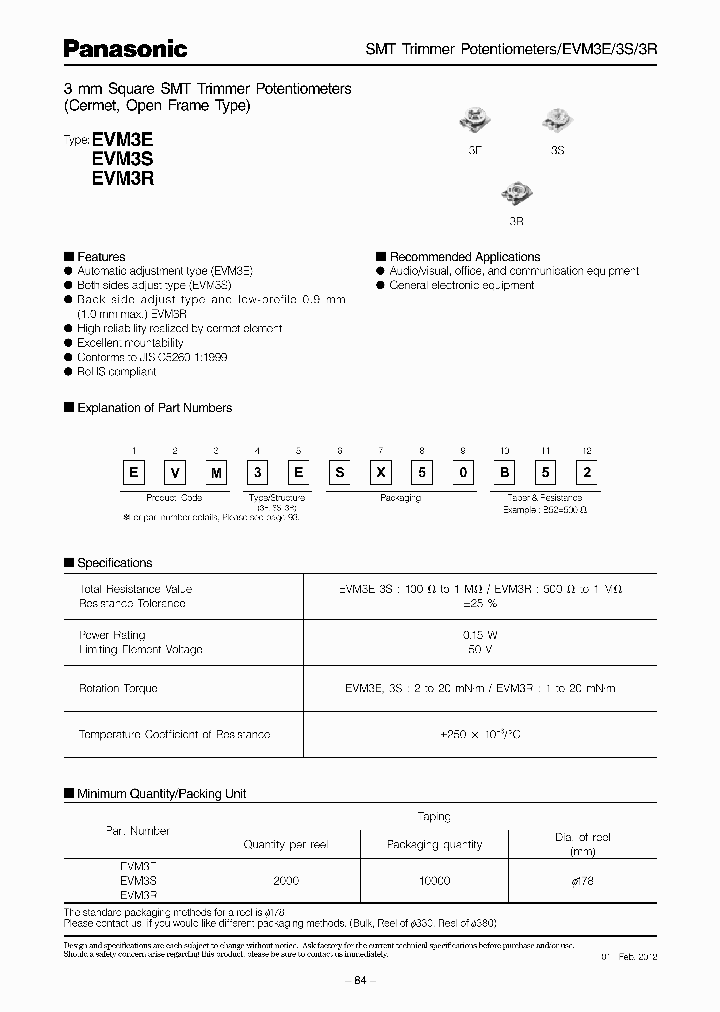 EVM-3YSX50B14_7013550.PDF Datasheet