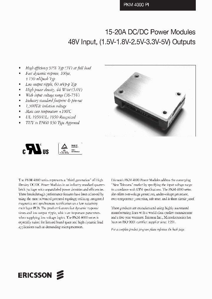 ERICSSONPOWERMODULESAB-PKM4111PIP_7013769.PDF Datasheet