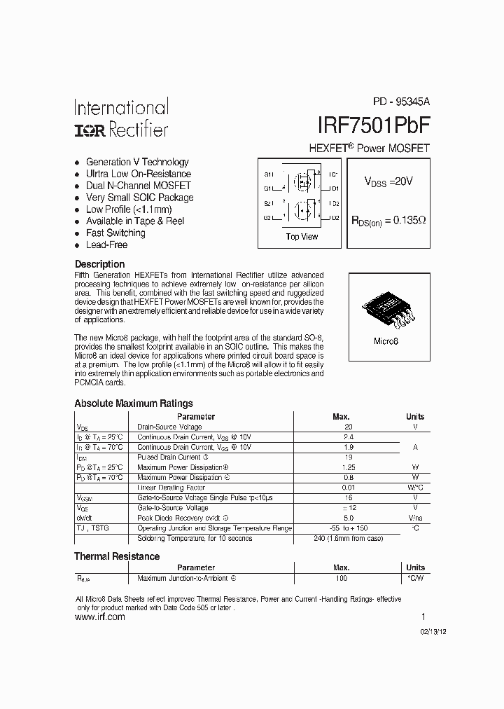 IRF7501PBF_7013957.PDF Datasheet