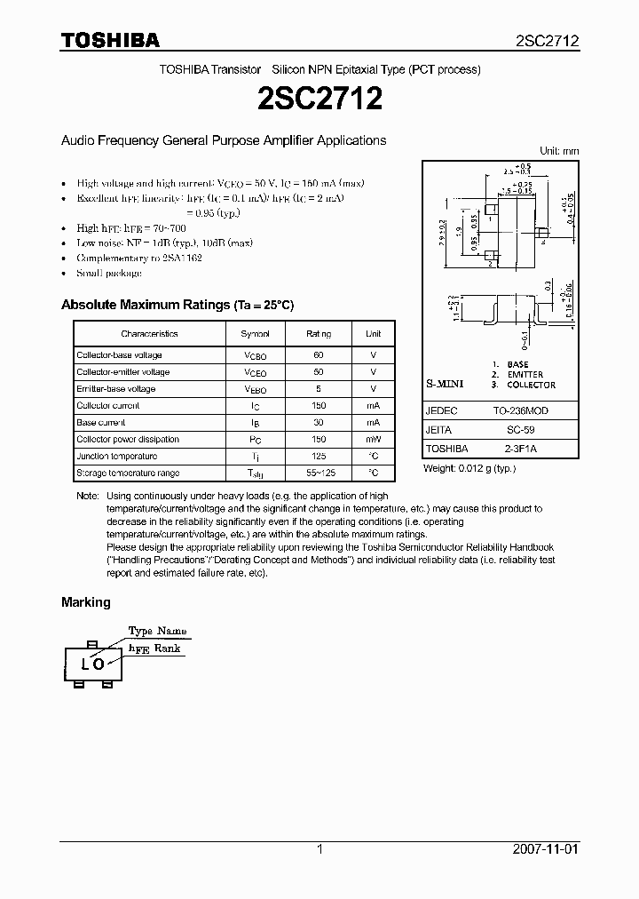 2SC2712GRTE85L_7014365.PDF Datasheet