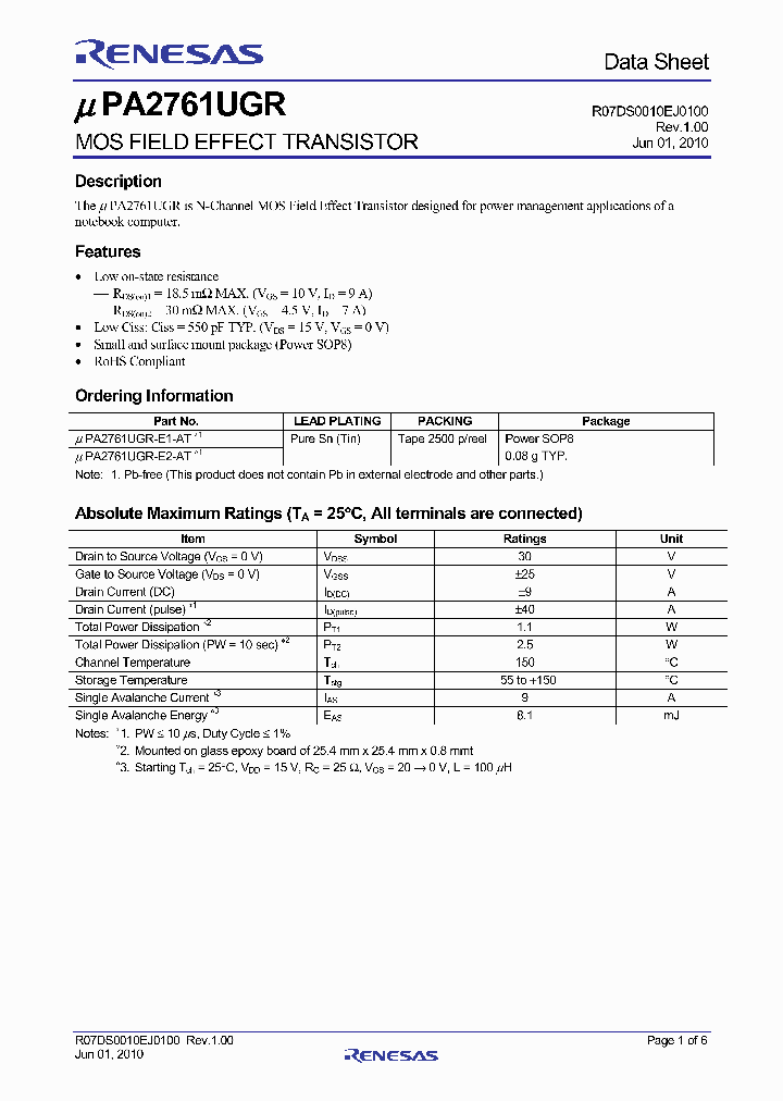 UPA2761UGR_7015546.PDF Datasheet