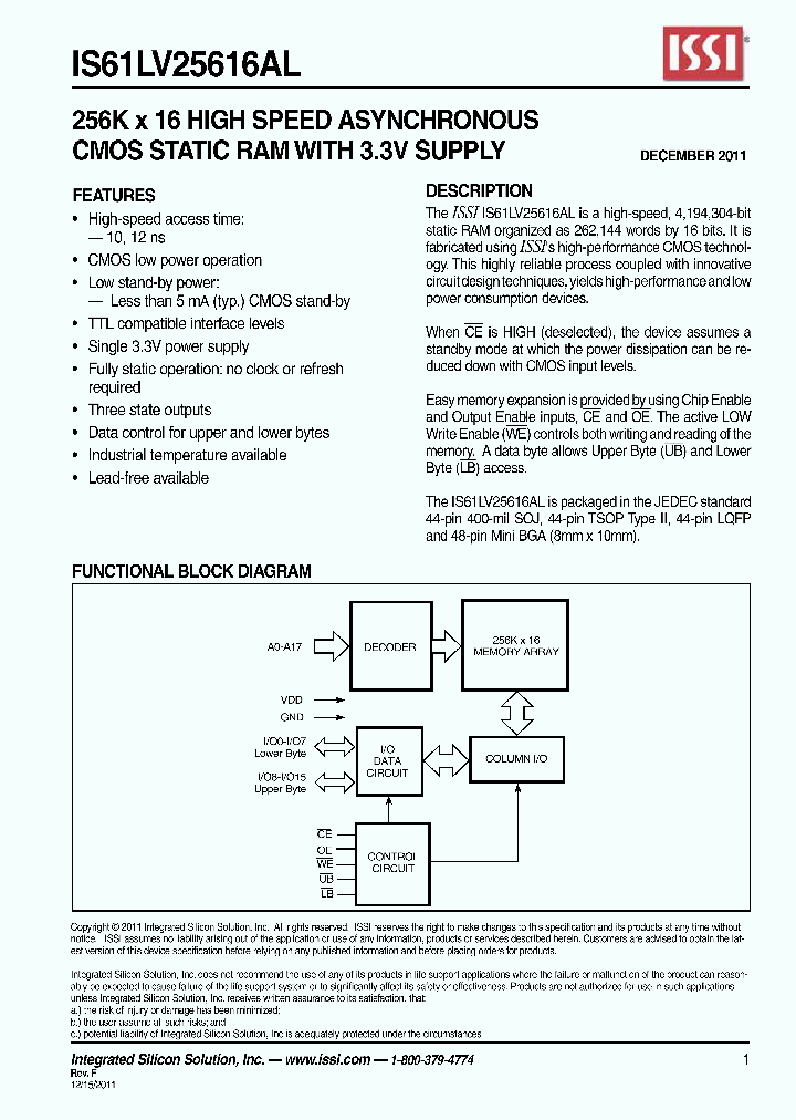 IS61LV25616AL-10KLI_7015898.PDF Datasheet