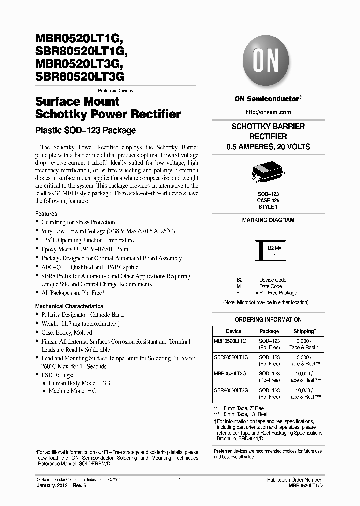 SBR80520LT3G_7016583.PDF Datasheet