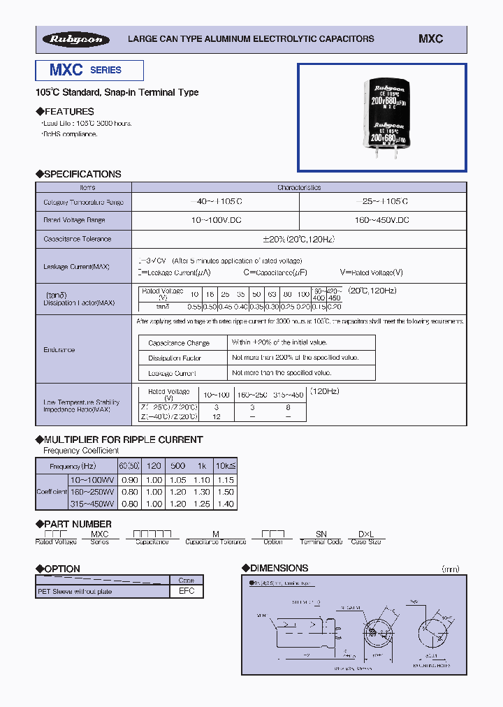 400MXC120MEFCSN25X25_7017905.PDF Datasheet