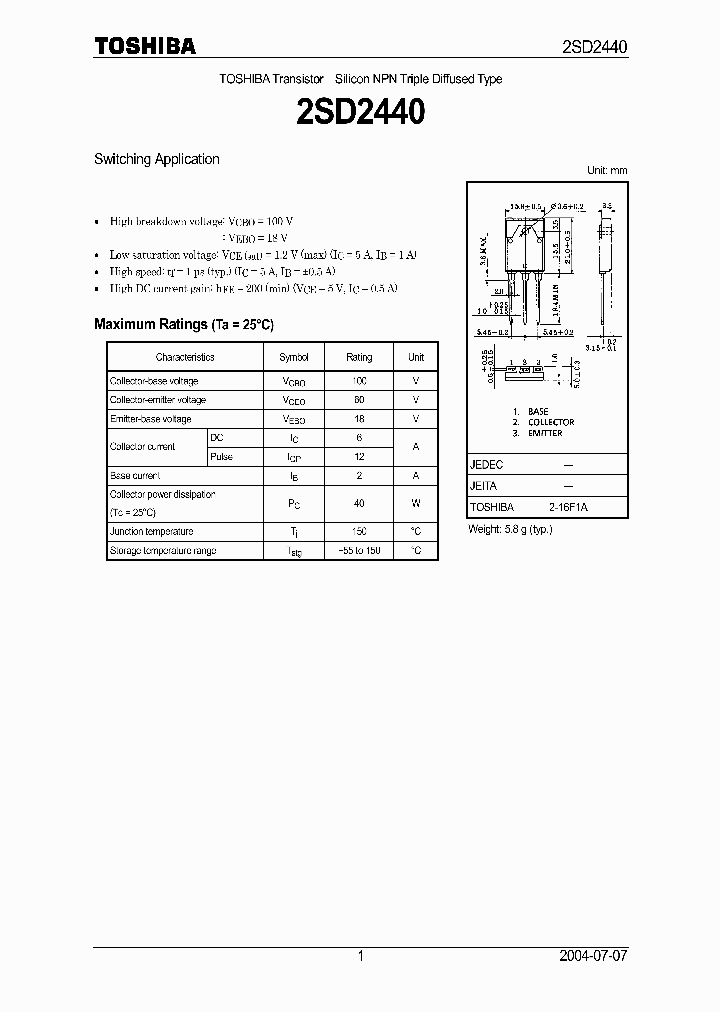 2SD2440-V_7017445.PDF Datasheet