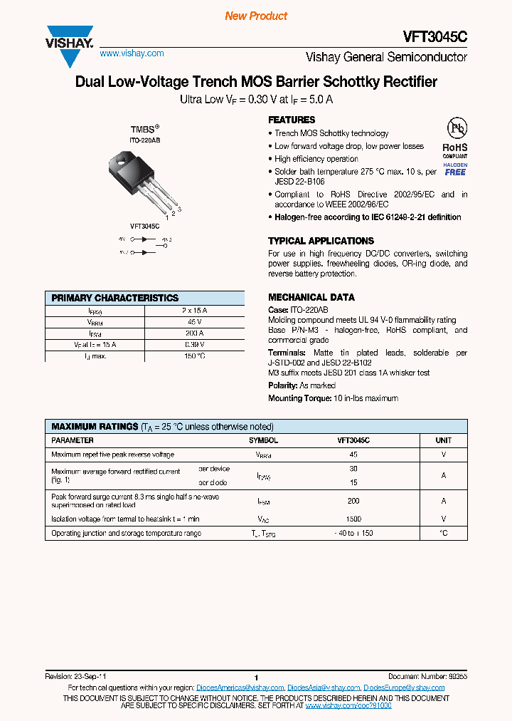 VFT3045C-M3-4W_7026301.PDF Datasheet