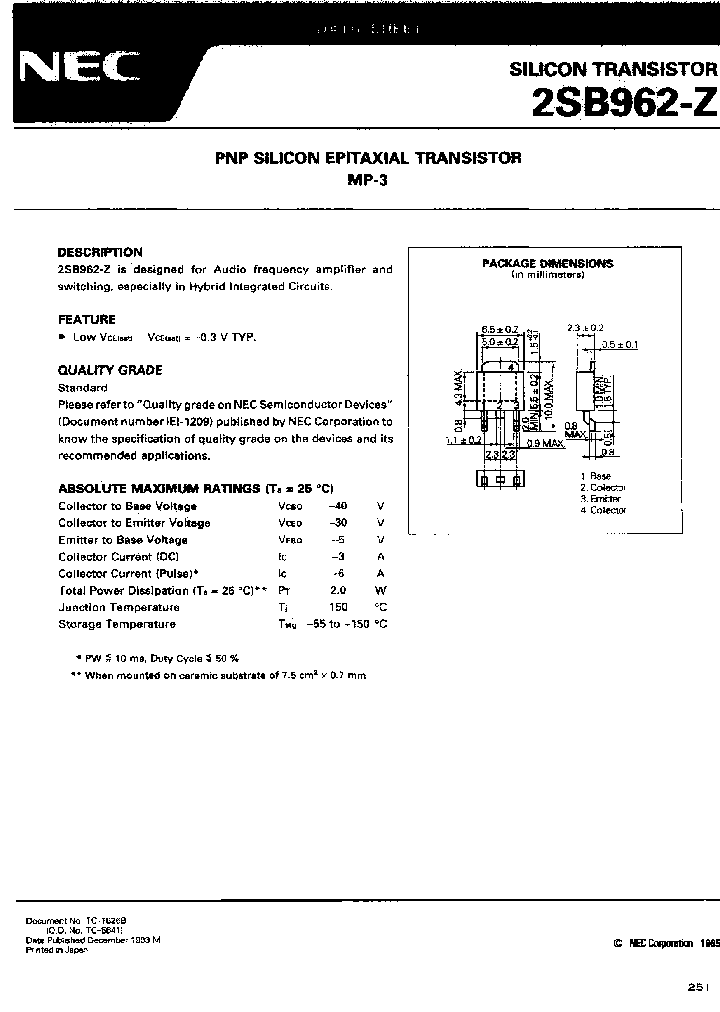 2SB962-ZQ-E2_7033823.PDF Datasheet
