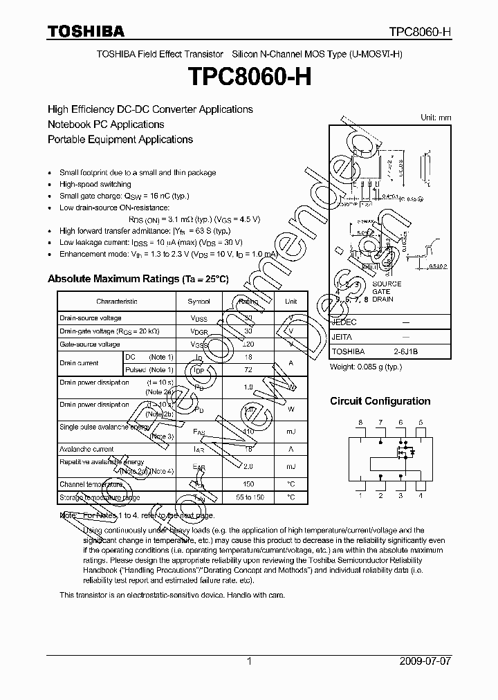 TPC8060-H_7033212.PDF Datasheet