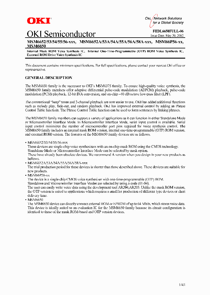 MSM6655A-XXXGS-K_7032640.PDF Datasheet