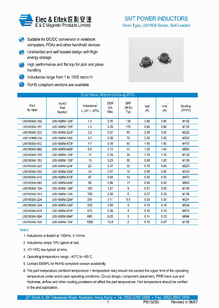 UIS1608M-105F_7030297.PDF Datasheet