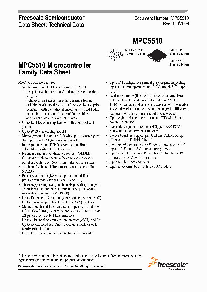 SPC5516EAMLQ48_7042441.PDF Datasheet