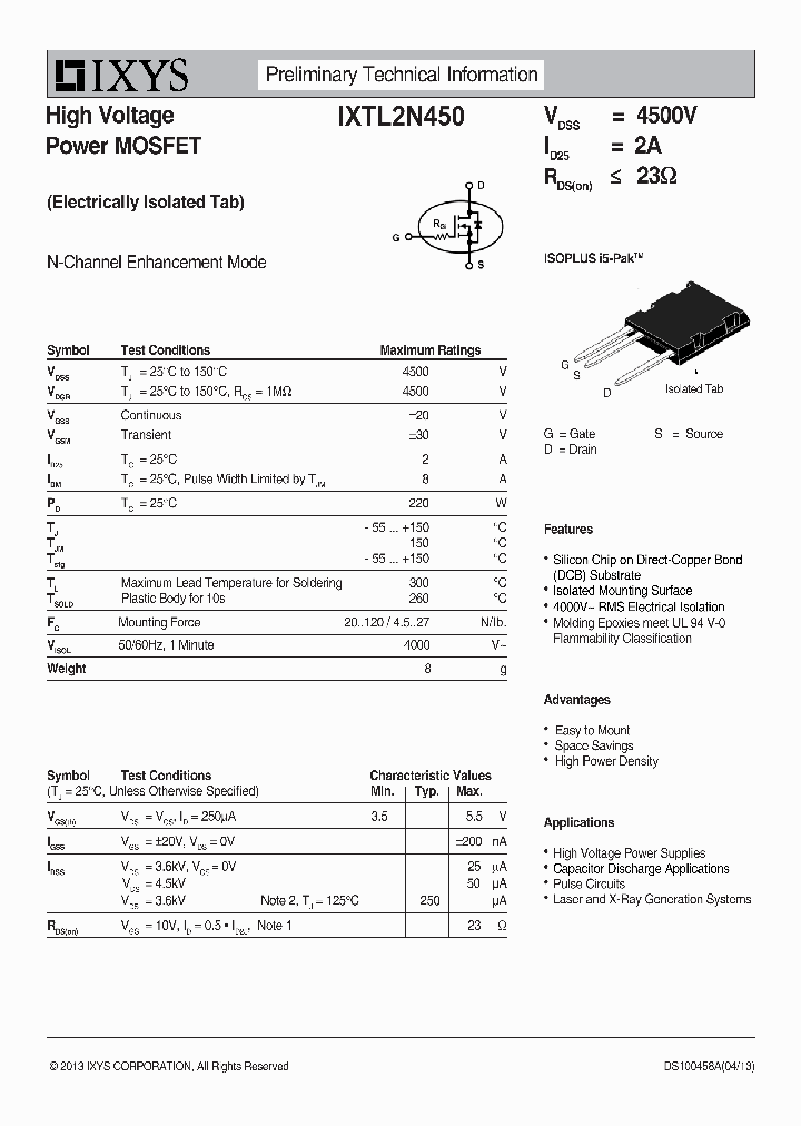 IXTL2N450_7045501.PDF Datasheet