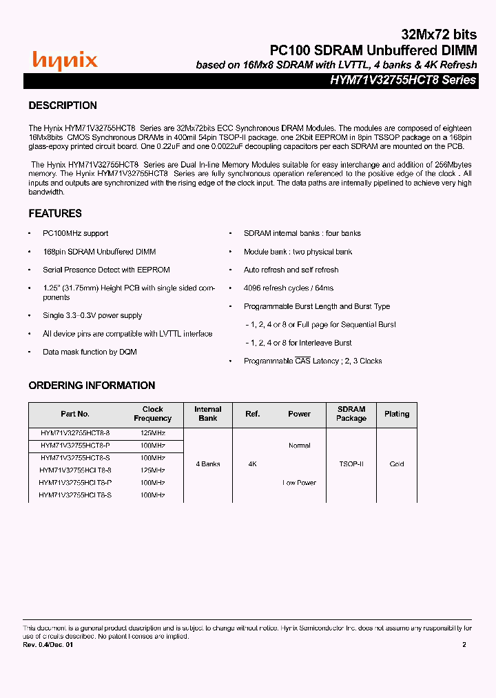 HYM71V32755HCT8_7038414.PDF Datasheet