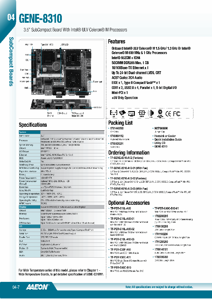 GENE-8310_7049200.PDF Datasheet