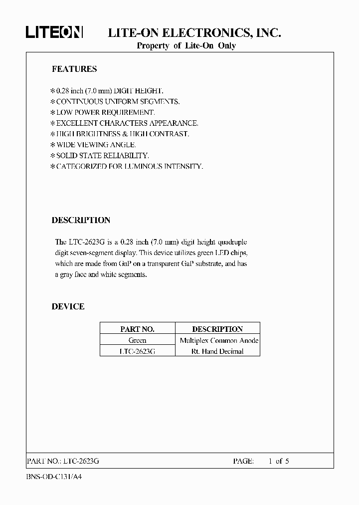 LTC-2623G_7054788.PDF Datasheet