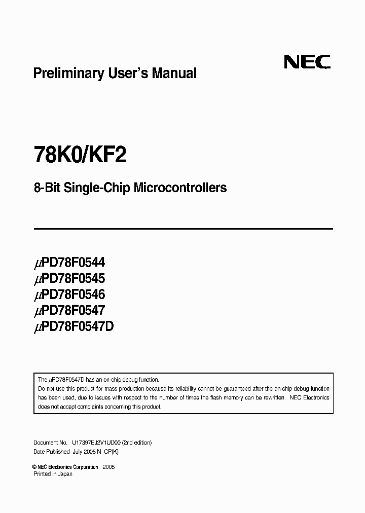 UPD78F0547GKR-8EU-A_7047654.PDF Datasheet