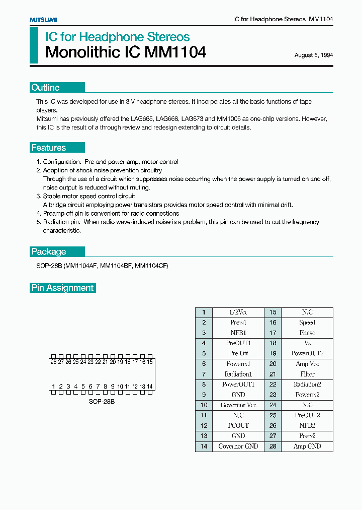 MM1104BFBE_7047629.PDF Datasheet