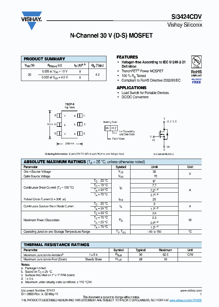 SI3424CDV-T1-GE3_7049548.PDF Datasheet
