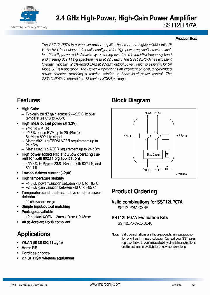 SST12LP07A-QXBE_7064535.PDF Datasheet