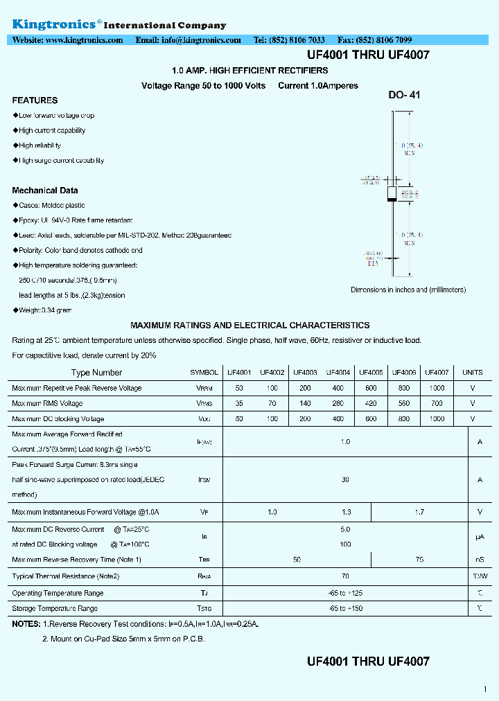 UF4001-UF4007_7071448.PDF Datasheet