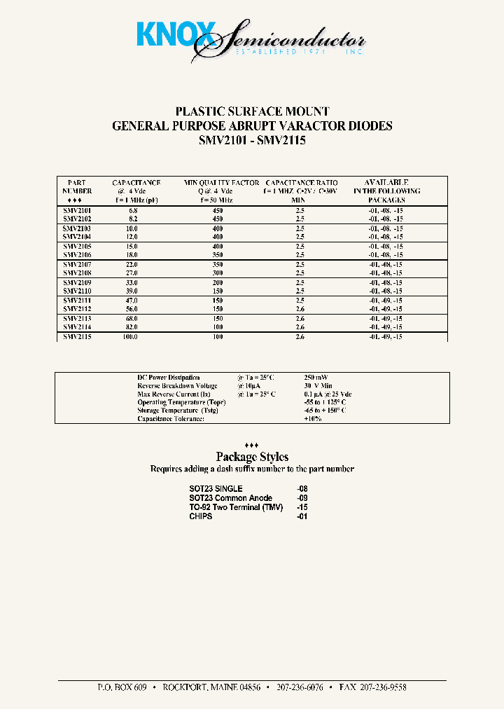 SMV2105-15_7073778.PDF Datasheet