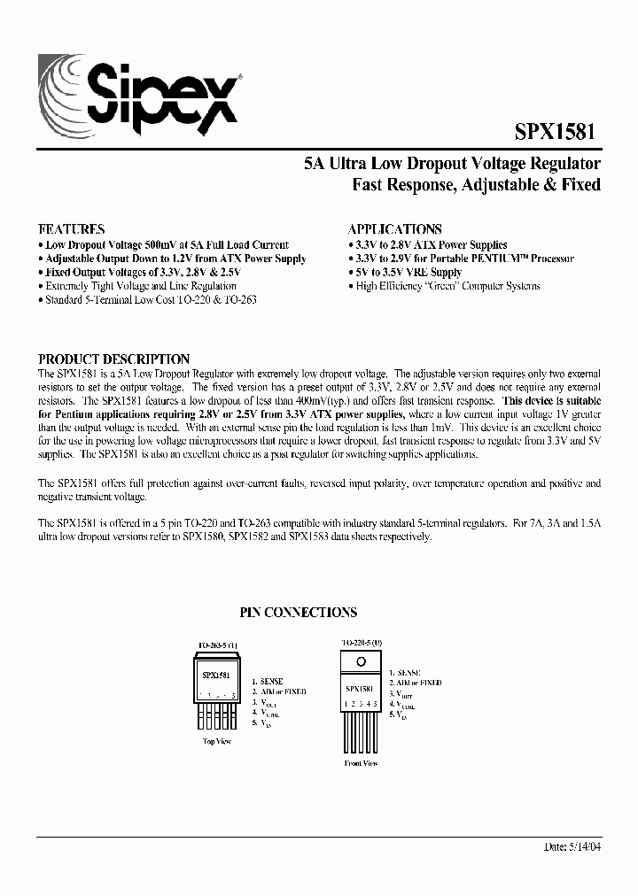 SPX1581U-33_7073657.PDF Datasheet