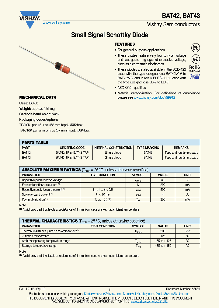 BAT42-TAP_7074414.PDF Datasheet