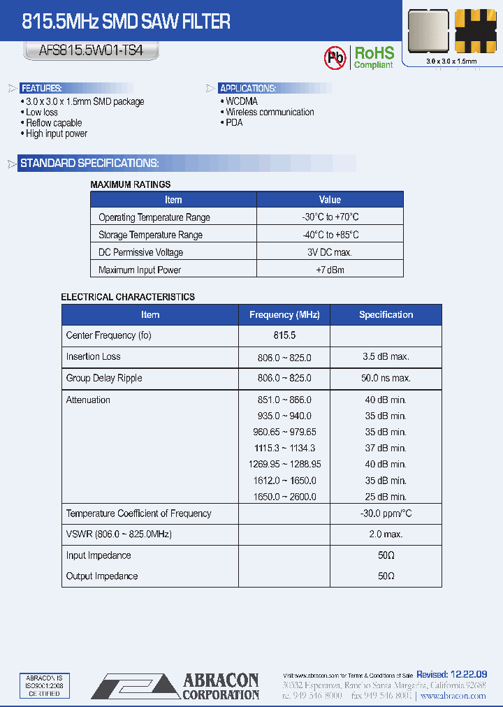AFS8155W01-TS4_7076494.PDF Datasheet
