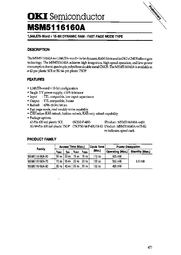 MSM5116160A-60TS-K_7075240.PDF Datasheet