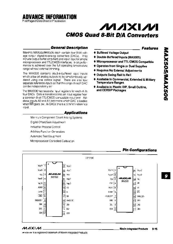 MAXIMINTEGRATEDPRODUCTSINC-MAX506CWP_7076214.PDF Datasheet