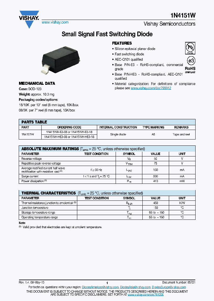 1N4151W-V-G-08_7073894.PDF Datasheet