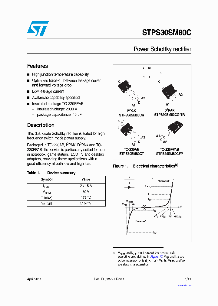 STPS30SM80C_7097094.PDF Datasheet