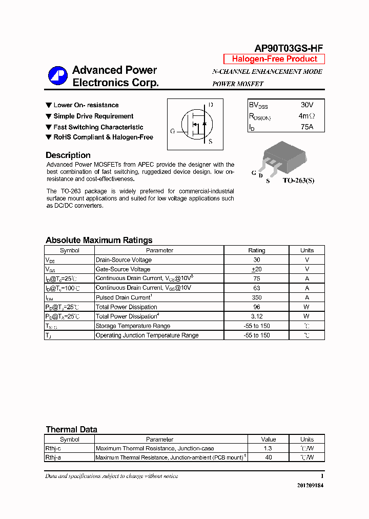 AP90T03GS-HF_7097341.PDF Datasheet