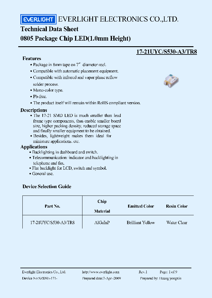 17-21UYC-S530-A3-TR8_7097978.PDF Datasheet