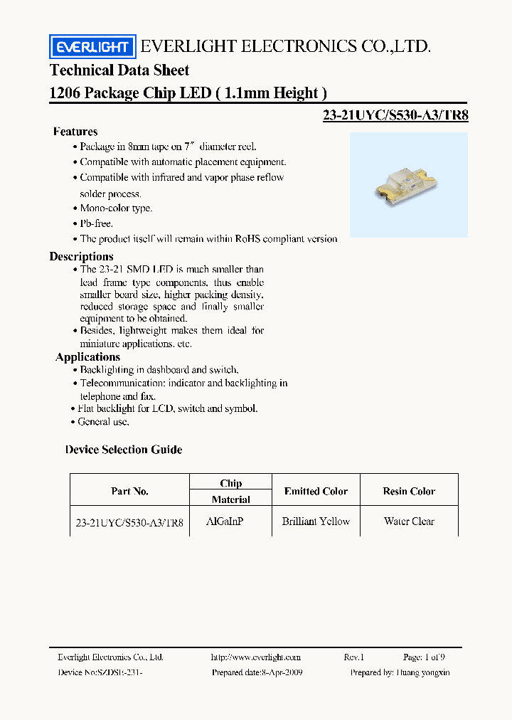23-21UYC-S530-A3-TR8_7097977.PDF Datasheet