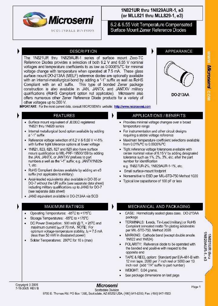 MLL825-1-3TR_7091432.PDF Datasheet