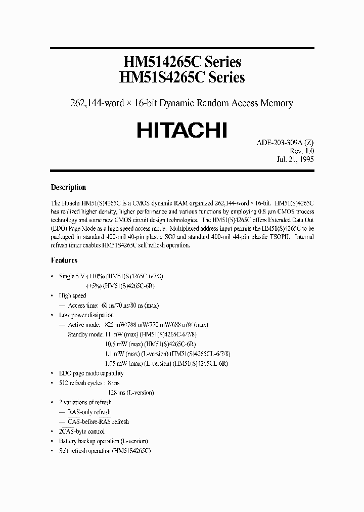 HM51S4265CLJ-6R_7089661.PDF Datasheet