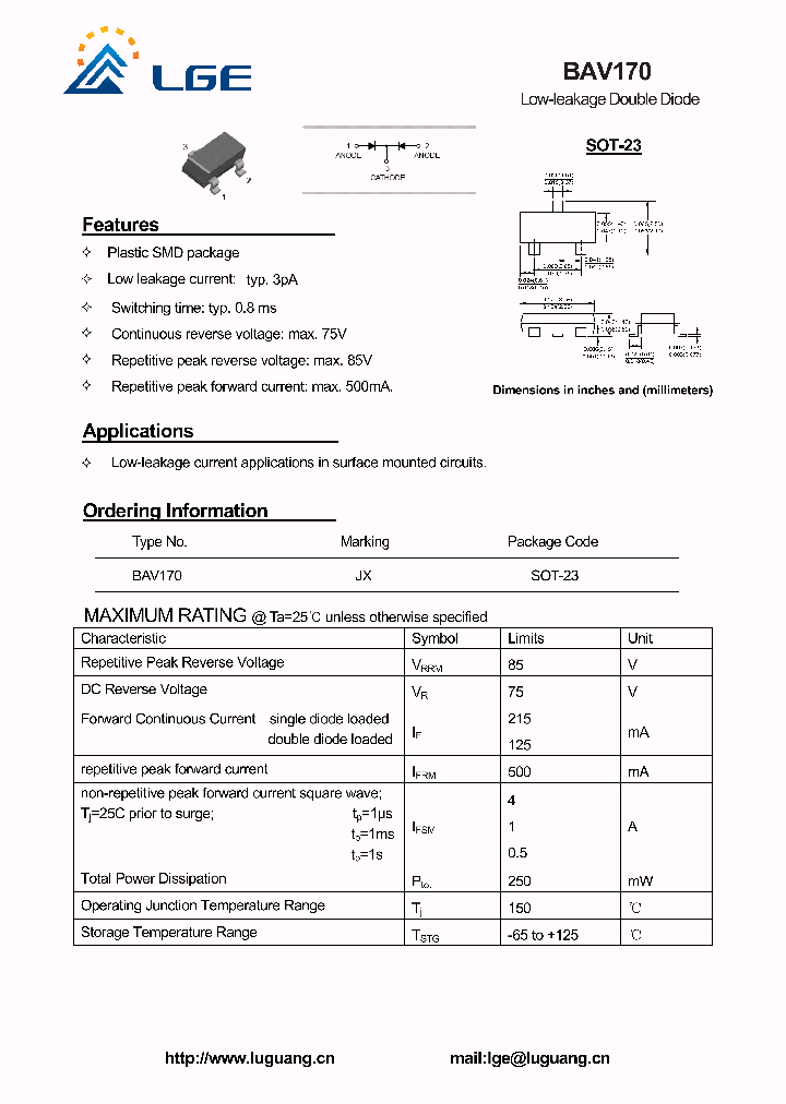 BAV170_7100838.PDF Datasheet
