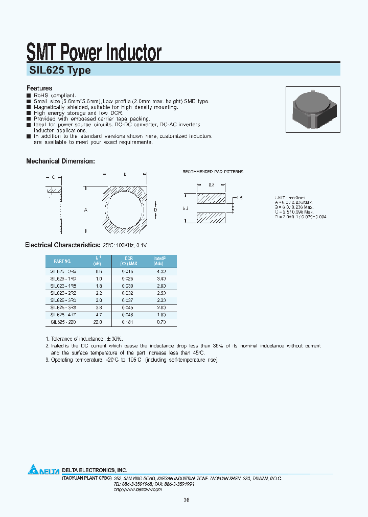 SIL625-0R6_7086713.PDF Datasheet