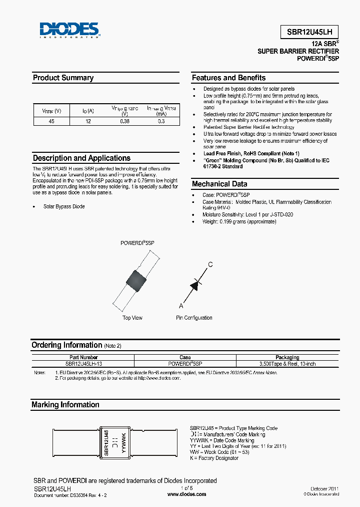 SBR12U45LH-13_7102495.PDF Datasheet