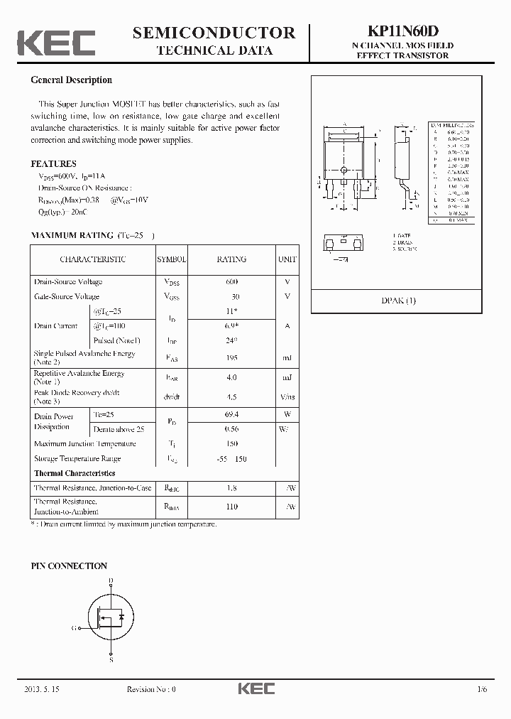 KP11N60D_7103342.PDF Datasheet