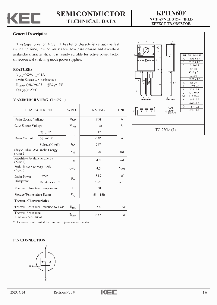 KP11N60F_7103343.PDF Datasheet